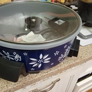 Blue Temptations 12" deep electric skillet